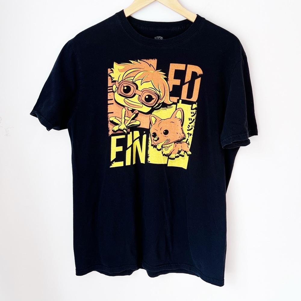 Funko Pop X Cowboy Bebop Anime Graphic Tee Shirt T-shirt Ein & Ed Corgi Tee L